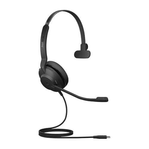 Jabra Evolve2 30 Headset – Noise Cancelling Microsoft Teams Certified Mono Headphones with 2 Microphone Call Technology – USB C Cable – - vue 2