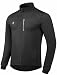 Przewalski Cycling Bike Jackets for Men Winter Thermal Running Jacket Windproof Breathable Reflective Softshell Windbreaker (Medium,Black)