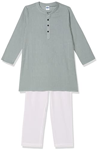 Image of Amazon Brand - Jam & Honey Regular Boys Kurta Sets (AW21KPJF01 Grey 11-12 Years)