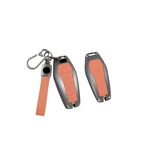 Funda de metal para llave de BYD Sealion 7 antiarañazos y con llavero