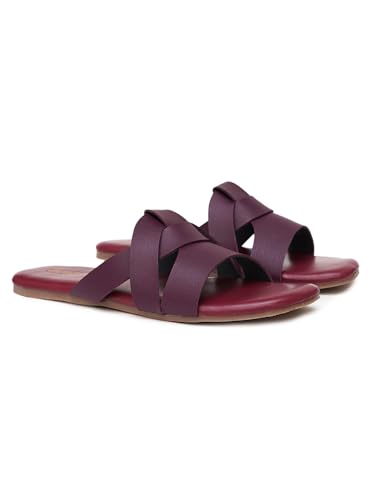 Image of Women's Tread Flat Sandals Lightweight & Flexible Comfortable Design Anti-Skid Sole Versatile Style For Girls /Ladies