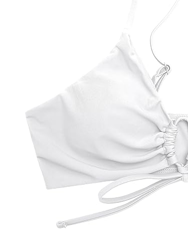 Image of Meetall Women's High Cut String Triangle Bikini Set Swimsuits Sexy Bathing Suits 2 Piece