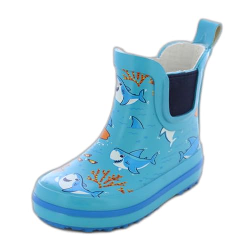 Beck Jungen Little Sharks Gummistiefel, Blau, 20 EU