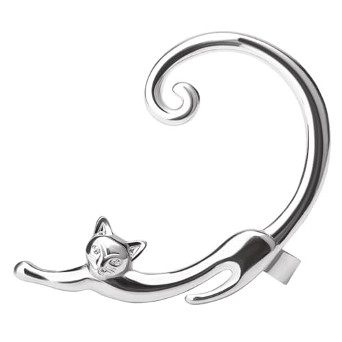 SOIMISS Boucles D'Oreilles Chat Femme Bijoux Chat Pour Femme Boucle Oreille Pendante En Métal Style Mode Pour Cadeau D'Anniversaire Mariage Fête 1 Pièce