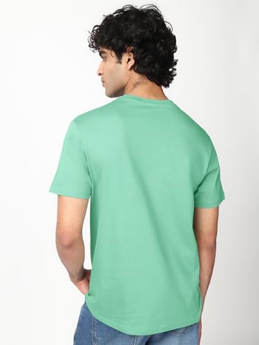 Image of Bewakoof Men's Cotton Jersey Solid Regular Fit Half Sleeve Round Neck T-Shirt | Tshirt for Men Cotton| Casual Wear | Street Wear