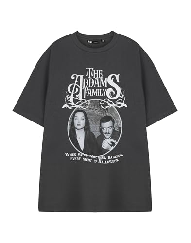 Amazon.com: The Addams Family Unisex Grey T-Shirt | Every Night is