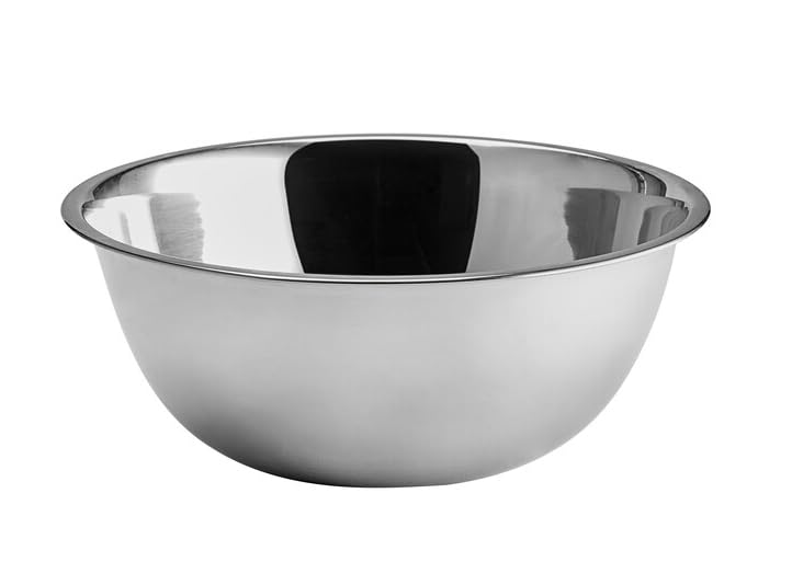 Tazón de mezcla de acero inoxidable, 8 cuartos, plateado miniatura 1