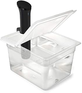 EVERIE Sous Vide Container 12 Quart EVC-12 with Collapsible Hinged Lid for Anova