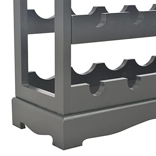 Soporte para botellas de vino 24 botellas MDF negro 27.6in miniatura 7