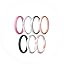 Pack ZC: Charcoal Black, White Marble, Rose Gold Marble, Silver Marble, Metallic Rose Gold, Metallic Ice Silver, Bright Red