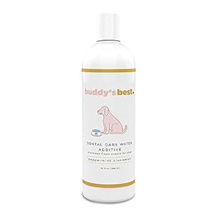 Buddy's Best, Dog Breath Freshener Water Additive - Dog Mouthwash for Dogs with Bad Breath, Healthy Dogs Oral Care - Peppermint Cinnamon 32oz Buddy’s Best, Dog Breath Freshener Water Additive – Dog Mouthwash for Dogs with Bad Breath, Healthy Dogs Oral Care – Peppermint Cinnamon 32oz