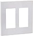 Leviton 80309-SW 2-Gang Decora Plus Wallplate Screwless Snap-On Mount, White, 20-Pack