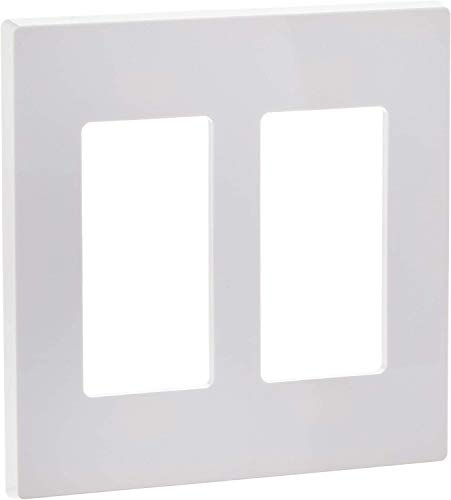 Leviton 80309-SW 2-Gang Decora Plus Wallplate Screwless Snap-On Mount, White, 20-Pack by Leviton - Used condition - US$62.28