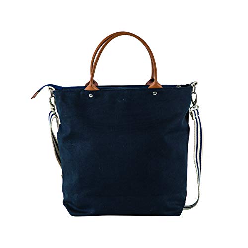 Tag&Crew Multi Pocket Canvas Diaper Tote With Changing Pad, Sturdy Web Handles & Adjustable Shoulder Strap | Large, Black #TOP2