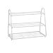 Regał na Buty 3 Tier Metal Steel Mesh Stojak na buty wielofunkcyjne buty Półka do przechowywania obuwia do salonu Wejście Korytarz i szatnia na Wysokie Obcasy, Trampki, Pantofle (Color : White)