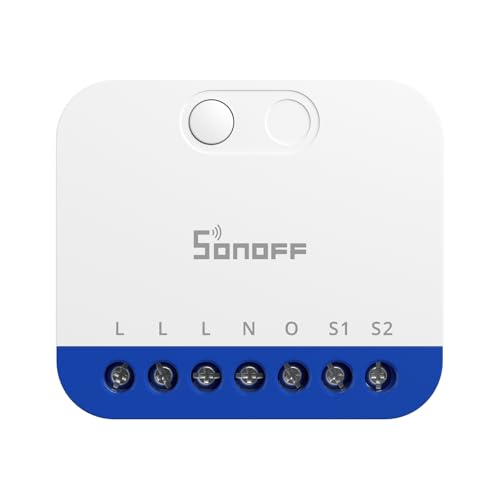 Image of SONOFF MINI DIM WiFi Dimmer Switch for Dimmable LED/Dimmable Electronic Transformer/Incandescent/Halogen, Neutral Wire Required, Power Monitoring, Matter-Compatible with Alexa, Google, and HomeKit
