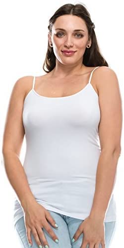 shaperx Camisole for Women Adjustable Long Spaghetti Strap Tank Tops Lightweight Cami Undershirts Pack of 1 Plus Size-picture-40