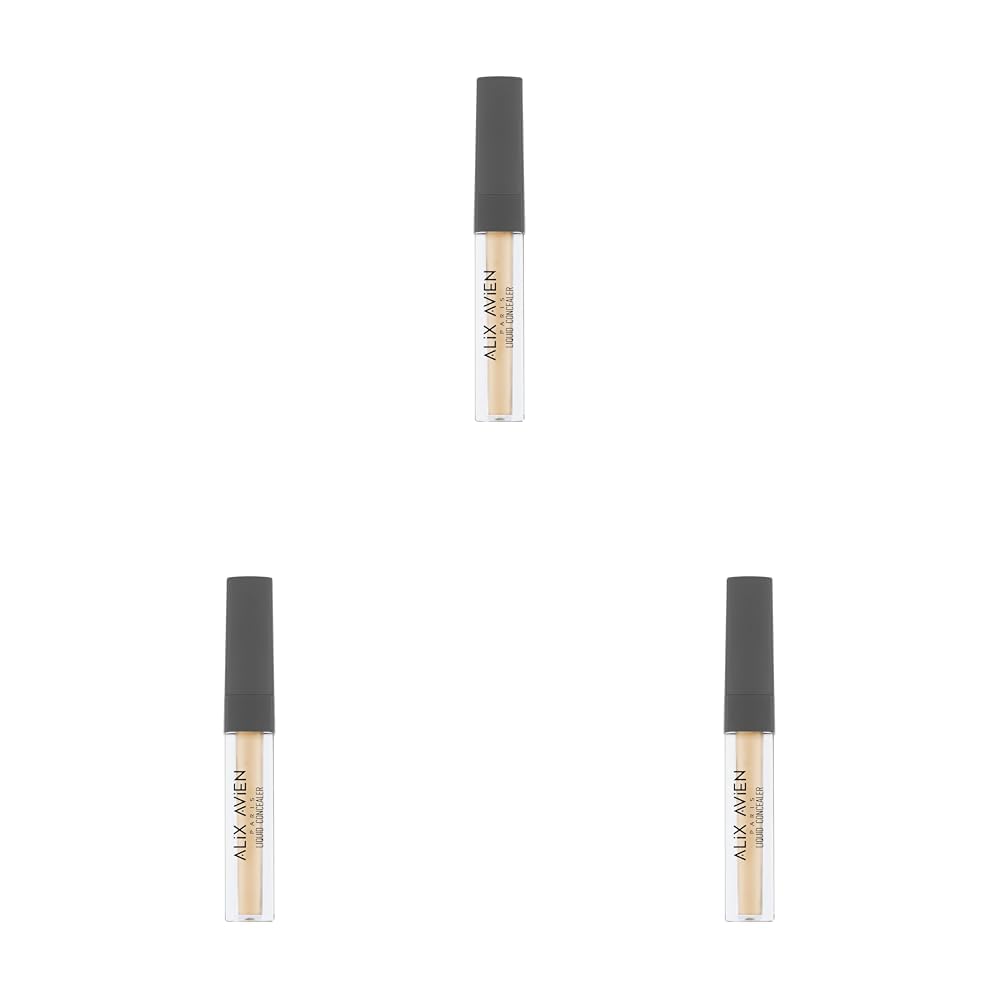 ALIX AVIEN Aydınlık Görünüm Sağlayan Yoğun Likit Göz Altı Kapatıcısı - Liquid Concealer 107 Warm Desert (3 paketi)