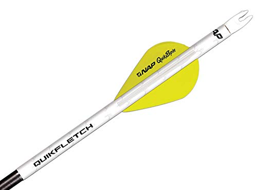 New Archery Products NAP Quikfletch Spin Hunter Vanes 6-Pack 2-Inch White/Yellow, One Size (NAP-60-633)