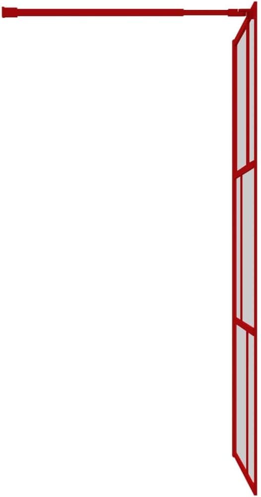 Ściana Prysznicowa Typu Walk-in Z Przezroczystym Szkłem Esg Gold 90x195 Cm, Kabina Wannowa, Panel Prysznicowy W łazience, ścianki Działowe Kabiny Prysznicowej Obramowania śc, Red, 100 x 195 cm