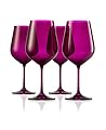 Godinger Wine Glasses, Red Wine Glasses Set, Crystal Wine Glass Cups, Drinking Glasses, Set of 4, Amethyst, 19.5oz - Made in Europe
