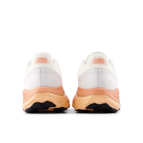 New Balance New Balance Women's Fresh Foam X 860 V14 Running Shoe, Nb 103 White/Angora/Peach Nectar, 8.5 M
