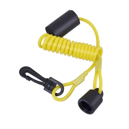 SeDeplacer 515-177-057 Ignition Key Cap & floating clip on style lanyard Compatible with Seadoo with DESS, Fits For 1999-2014 GTI GTX RXT RXP XP CHALLENGER (2014 and prior)(Yellow)