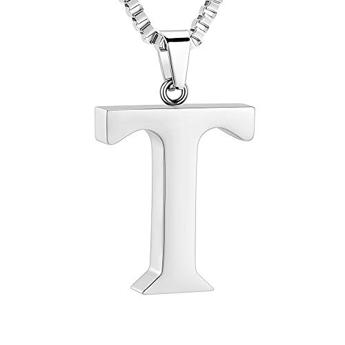 XSMZB Letter Cremation Jewelry for Ashes Pendant Locket Stainless Steel Keepsake Ash Memorial Urn Necklaces for Ashes