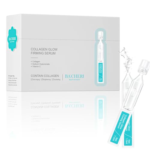 Collagen Glow Firming Face Serum - Fresh Facial Ampoule with Hyaluronic Acid, Adenosine & Centella – Anti-Aging, Firming & Hydrating Skincare for Fine Lines, Wrinkles & Sensitive Skin -30 Vials
