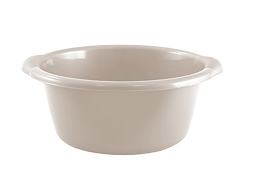 Taupe Plastic 32cm Circular Round Cleaning Washing up Bowl Basin