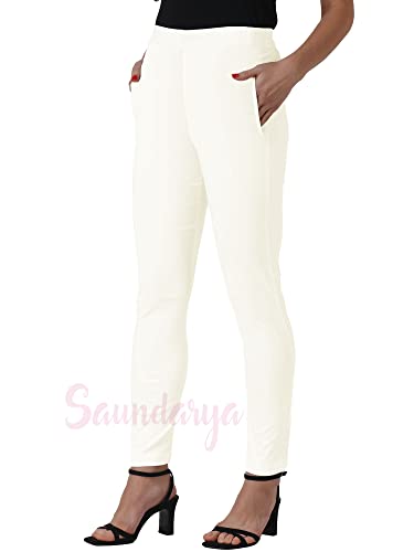 Image of Saundarya Women's Regular Fit Stretchable Cotton Trousers Pants