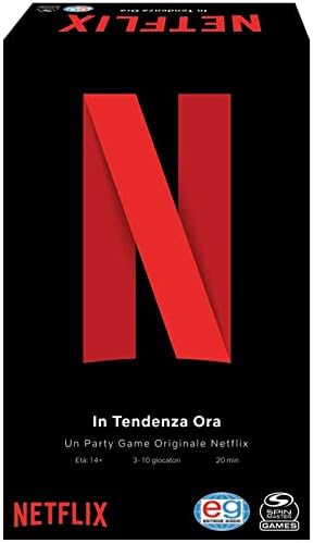 Spin Master Netflix, Uno Dei Giochi Da Tavolo Con Divertenti Contenuti Delle Serie Tv Amate Su Netflix, Per Famiglie, Board Game Da 3 A 10 Giocatori, ‎16.51 x 6.73 x 26.67 cm; 880 grammi