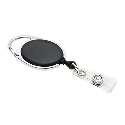 Clip portatarjetas BAUMGARTENS extensible negro con colgador de cinturón 2