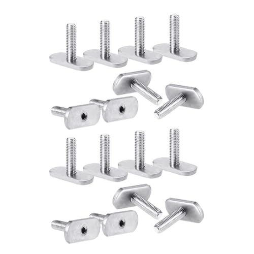 Tuerca deslizante for riel en T, tuerca deslizante en T roscada, roscas de tuerca deslizante en T Riel/riel de kayak Tornillos y tuercas M5/M6 Perno de ranura en T, Perno de montaje de engranaje de ac