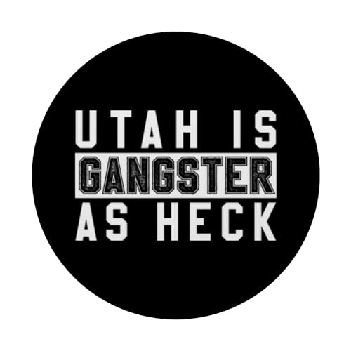 Utah Is Gangster As Heck - Funny Religious PopSockets Swappable PopGrip, Black - Image 3