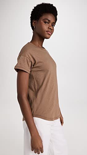 Madewell Women's Whisper Crew Neck Tee, Weathered Walnut, Tan, Brown, S #TOP3