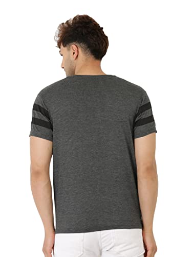 Image of LEOTUDE - Men's Cottonblen Half Sleeve Round Neck Regular Fit Tshirt (Color Maroon)