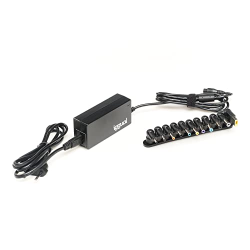 iggual - Cargador Universal Automático 45W para Ordenador Portátil. - 11 Conectores DC -Adaptador Alimentación AC/DC para Laptop. - Compatible con HP, ASUS, Lenovo, Acer (CUA-11T-45W)