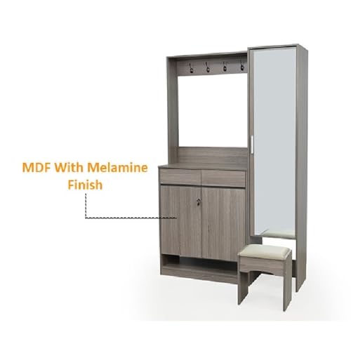 Image of Royaloak Tivoli Italian Shoe Rack |MDF with Melamine Finish | Cloth Hanger |Modern Design Shoe Rack for Home |Telescopic Channel | Closer Hinges | Ample Storage| Durable and Long Lasting Shoe Stand