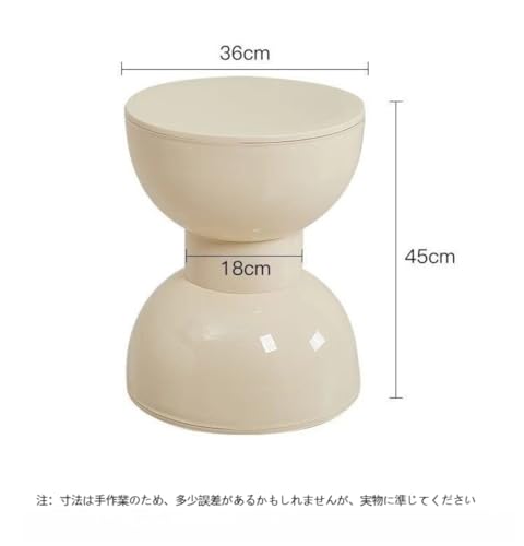 【Poaery】北欧スタイル 丸型ロースツール PC 素材 耐摩耗 軽量 かわいいデザイン 玄関靴替え椅子 ダイニング・洗面台・リビング・カフェ兼用 コンパクト低座椅子(デザインB,オリーブグリーン) [2]