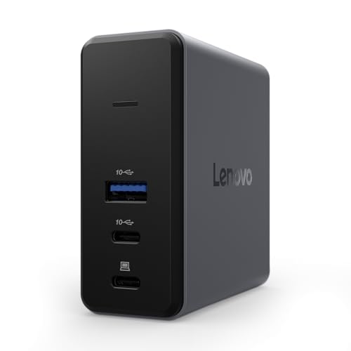 Image of Lenovo GaN Charging Dock, Multiport Docking Station w / 60W PD, HDMI, USB-C, USB-A, Micro SD, Power Adapter & Dock in One, Compact Design, Sustainable Materials, Home Office Gaming Dock Stand Console