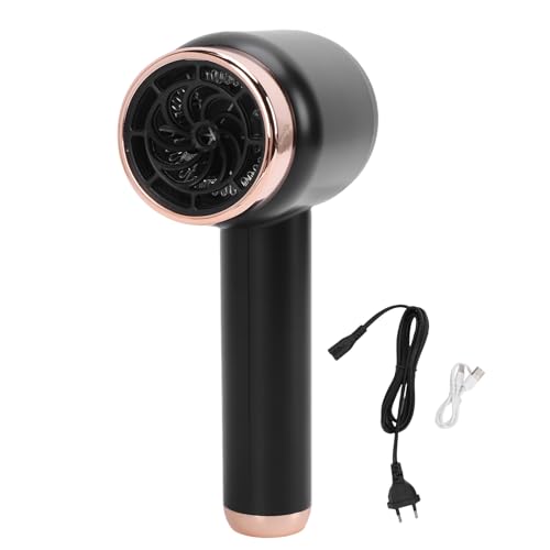 NOENNULL Secador de Pelo Portátil Secador de Pelo Inalámbrico 1000W Iónico Negativo Viento Caliente y Frío Secador de Pelo USB de Alta Velocidad para Viajes a Casa (Enchufe europeo 220V)