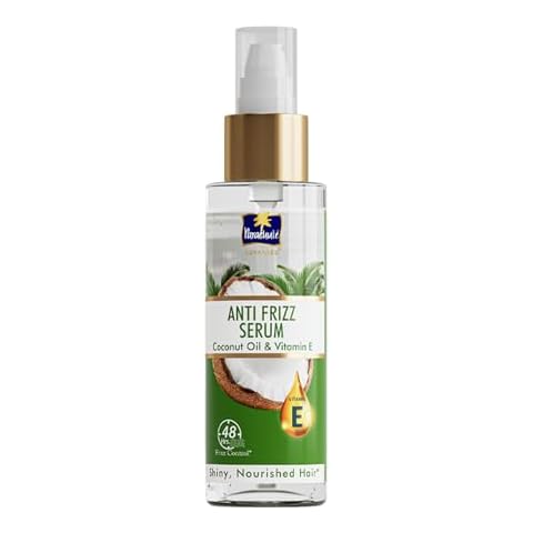 Parachute Advansed Anti-Frizz Hair Serum for Women with Coconut Milk & Vitamin E| For 48 Hour Frizz Control| Repairs Damage & Nourishes Hair| 3.3 Fl.oz. Cover