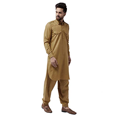 Image of SOJANYA (Since 1958 Men's Silk Blend Light Green Kurta & Nehrujacket with White Pyjama Combo