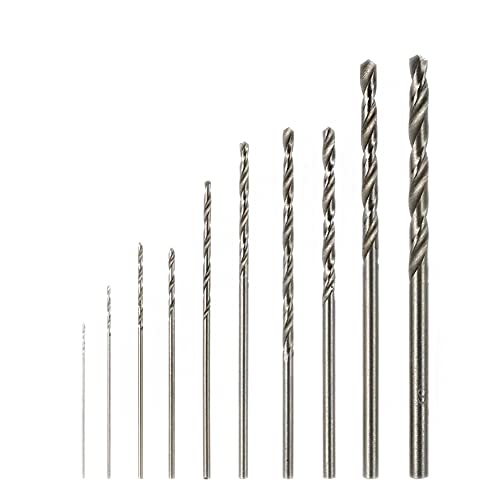 Générique LITAO-XIE, 10pcs HSS Bit de Forage à Torsion en Acier Blanc à Grande Vitesse pour Outil Rotatif Dremel (Couleur : 1set)