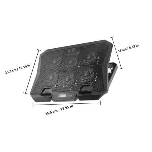 Base para laptop con 6 ventiladores y luz azul ajustable miniatura 2
