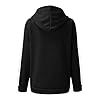 HOOUDO Womens Zip Up Hoodie Vintage Oversized Basic Hoodies E Girl Baggy Sweatshirts Trendy Jacket Teen Girls Womens Fall Clothes Casual Black #3