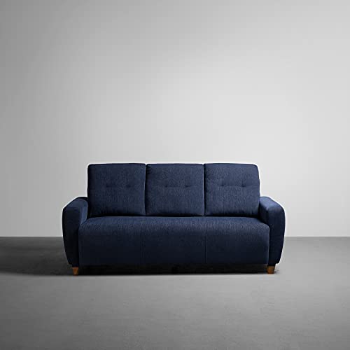 Image of Sleepyhead Yolo Designed by Duroflex - 6 Seater Sofa 3+2+1 Sofa Set |Premium Fabric, Plush 3-Layer Cushioning |Buttonless Tufted & Anti-Sag Comfort |Stylish & Durable |3 Years Warranty - Berry Blue