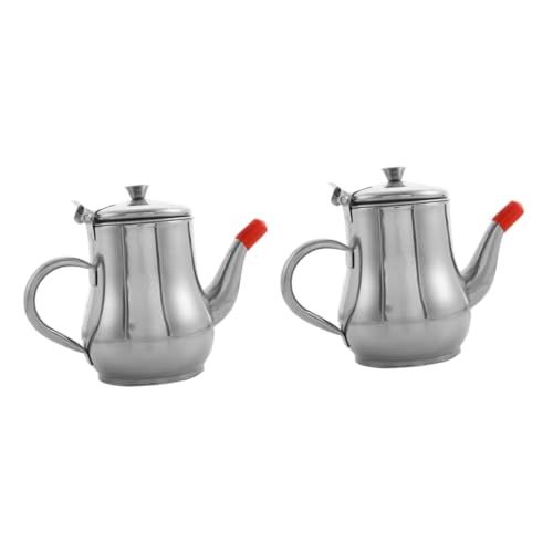 PRETYZOOM 2piezas Contenedor De Inoxidable Filtro Botella Para Almacenamiento De De Cocina Antigoteo y Para El y Restaurantes