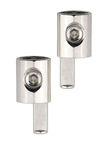 Borne d'alimentation audio de voiture en aluminium 6061 - Réducteur de fil d'entrée pour câbles 1 à 4 AWG Connexion sécurisée pour câblage audio automobile 1 sur 0 2 sur 0 - Argent (1 paire)